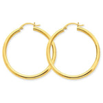 Load image into Gallery viewer, 14K Yellow Gold 40mm x 3mm Lightweight Round Hoop Earrings
