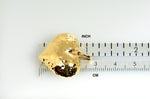 Load image into Gallery viewer, 14K Yellow Gold Puffy Hammered Heart 3D Hollow Pendant Charm
