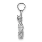 Load image into Gallery viewer, 14k White Gold Snowman 3D Pendant Charm

