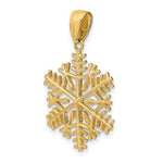 Indlæs billede til gallerivisning 14k Yellow Gold Diamond Cut Snowflake Pendant Charm
