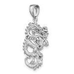 Afbeelding in Gallery-weergave laden, 14k White Gold Dragon 3D Pendant Charm
