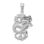 Afbeelding in Gallery-weergave laden, 14k White Gold Dragon 3D Pendant Charm
