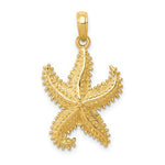 Load image into Gallery viewer, 14k Yellow Gold Starfish Pendant Charm
