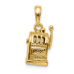 Load image into Gallery viewer, 14k Yellow Gold Jackpot Slot Machine 3D Pendant Charm
