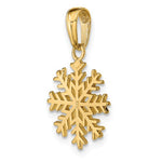 Carica l&#39;immagine nel visualizzatore di Gallery, 14k Yellow Gold Snowflake 3D Pendant Charm

