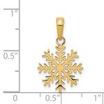 Afbeelding in Gallery-weergave laden, 14k Yellow Gold Snowflake 3D Pendant Charm
