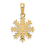 Carregar imagem no visualizador da galeria, 14k Yellow Gold Snowflake 3D Pendant Charm
