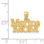 Load image into Gallery viewer, 14k Yellow Gold Marine Mom Pendant Charm - [cklinternational]
