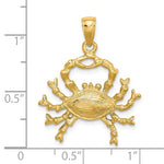 Lataa kuva Galleria-katseluun, 14k Yellow Gold Cancer Zodiac Horoscope Large Pendant Charm
