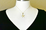 Afbeelding in Gallery-weergave laden, 14k Yellow Gold and Rhodium Starfish Pendant Charm
