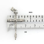 Afbeelding in Gallery-weergave laden, 14k White Gold Cross Nail 3D Pendant Charm
