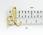 Carica l&#39;immagine nel visualizzatore di Gallery, 14k Yellow Gold Initial Letter D Cursive Chain Slide Pendant Charm
