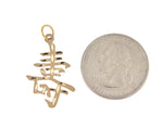 Afbeelding in Gallery-weergave laden, 14k Yellow Gold Long Life Chinese Character Pendant Charm - [cklinternational]

