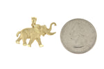 Φόρτωση εικόνας στο εργαλείο προβολής Συλλογής, 14k Yellow Gold Elephant Open Back Pendant Charm - [cklinternational]
