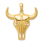 Charger l&#39;image dans la galerie, 14k Yellow Gold Steer Head Pendant Charm
