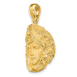 Afbeelding in Gallery-weergave laden, 14k Yellow Gold Celestial Face Pendant Charm

