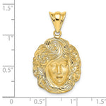 Load image into Gallery viewer, 14k Yellow Gold Celestial Face Pendant Charm
