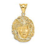 Załaduj obraz do przeglądarki galerii, 14k Yellow Gold Celestial Face Pendant Charm
