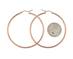 Charger l&#39;image dans la galerie, 14K Rose Gold 45mm x 2mm Classic Round Hoop Earrings
