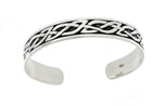 Carregar imagem no visualizador da galeria, Sterling Silver 12.5mm Celtic Antique Style Cuff Bangle Bracelet
