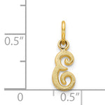 Load image into Gallery viewer, 14k Yellow Gold Script Letter E Initial Alphabet Pendant Charm

