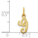 Afbeelding in Gallery-weergave laden, 14k Yellow Gold Script Letter G Initial Alphabet Pendant Charm
