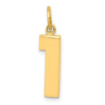 Lade das Bild in den Galerie-Viewer, 14k Yellow Gold Number 1 One Pendant Charm
