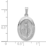 Загрузить изображение в средство просмотра галереи, 14k White Gold Blessed Virgin Mary Miraculous Medal Pendant Charm
