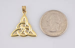 Load image into Gallery viewer, 14k Yellow Gold Celtic Trinity Open Back Pendant Charm
