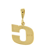 Kép betöltése a galériamegjelenítőbe: 14K Yellow Gold Uppercase Initial Letter C Block Alphabet Pendant Charm
