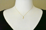 Ladda upp bild till gallerivisning, 14K Yellow Gold Lowercase Initial Letter I Script Cursive Alphabet Pendant Charm
