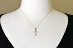 Load image into Gallery viewer, 14k Rose Gold Polished Cut Out Cross Pendant Charm
