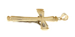 Cargar imagen en el visor de la galería, 14k Gold Two Tone Large Cross Crucifix Pendant Charm
