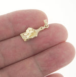 Load image into Gallery viewer, 14k Yellow Gold Cheese Board with Knife Pendant Charm
