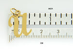 Carregar imagem no visualizador da galeria, 14K Yellow Gold Initial Letter U Cursive Script Alphabet Pendant Charm
