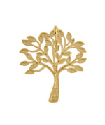 Ladda upp bild till gallerivisning, 14k Yellow Gold Tree of Life Chain Slide Pendant Charm
