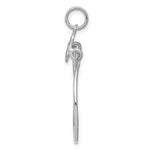 Afbeelding in Gallery-weergave laden, 10K White Gold Double Heart Satin Finish Charm Holder Pendant
