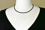 Cargar imagen en el visor de la galería, Black 3mm Rubber Cord Necklace with Sterling Silver Clasp
