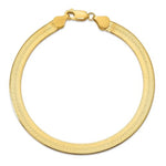 Afbeelding in Gallery-weergave laden, 14k Yellow Gold 5.5mm Silky Herringbone Bracelet Anklet Choker Necklace Pendant Chain

