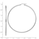 Load image into Gallery viewer, Sterling Silver Diamond Cut Classic Round Hoop Earrings 70mm x 2mm
