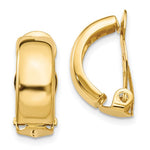 Cargar imagen en el visor de la galería, 14K Yellow Gold Non Pierced Huggie Omega Back Clip On Earrings

