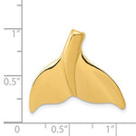 画像をギャラリービューアに読み込む, 14k Yellow Gold Whale Tail Pendant Charm
