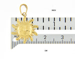 Carica l&#39;immagine nel visualizzatore di Gallery, 14k Yellow Gold Celestial Sun Pendant Charm
