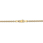 Carregar imagem no visualizador da galeria, 14k Yellow Gold 2.4mm Round Open Link Cable Bracelet Anklet Choker Necklace Pendant Chain

