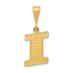 Load image into Gallery viewer, 14K Yellow Gold Uppercase Initial Letter I Block Alphabet Pendant Charm
