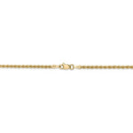 Cargar imagen en el visor de la galería, 14K Yellow Gold 2.25mm Rope Bracelet Anklet Choker Necklace Pendant Chain
