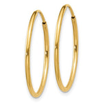 Charger l&#39;image dans la galerie, 14K Yellow Gold 22mm x 1.25mm Round Endless Hoop Earrings
