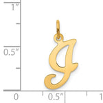 Load image into Gallery viewer, 14K Yellow Gold Initial Letter I Cursive Script Alphabet Pendant Charm
