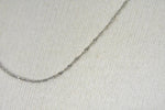 画像をギャラリービューアに読み込む, 14K White Gold 1mm Singapore Twisted Bracelet Anklet Choker Necklace Pendant Chain
