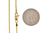 Załaduj obraz do przeglądarki galerii, 14K Yellow Gold 1.30mm Box Bracelet Anklet Necklace Choker Pendant Chain
